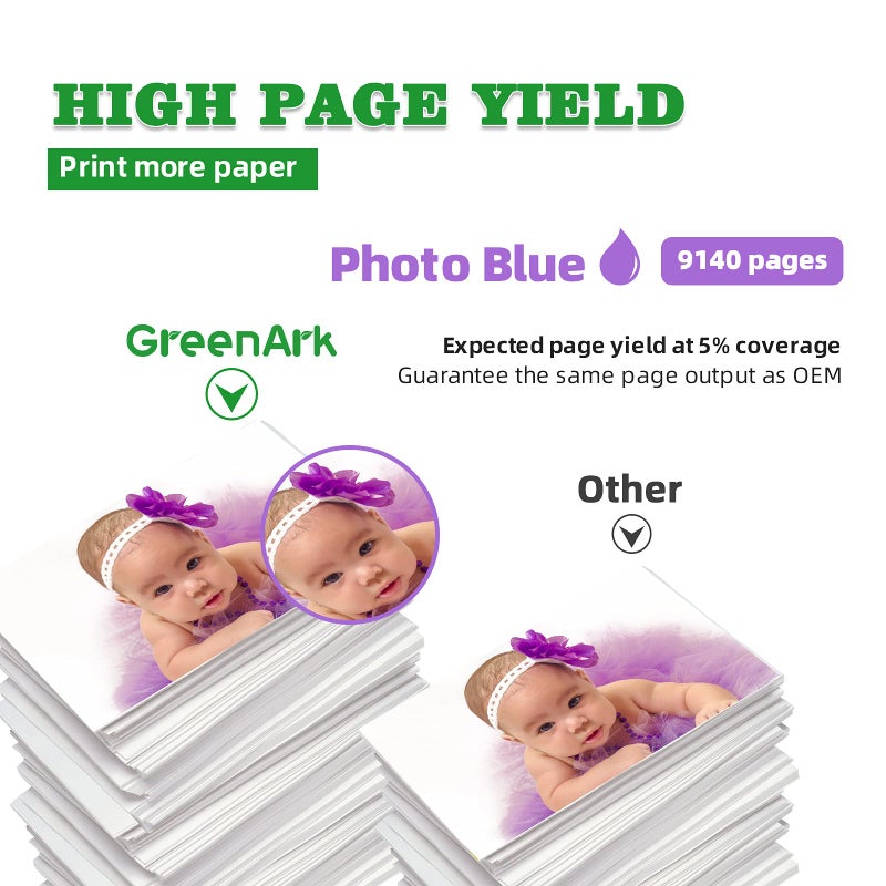 GREENARK 1 Pack Replacement for Canon CLI-281 CLI-281XXL PB Photo Blue Compatible Ink cartridges Ink Tank use with Canon PIXMA TS9120 TS8120 TS8220 Wireless All in One Printers - Image 2